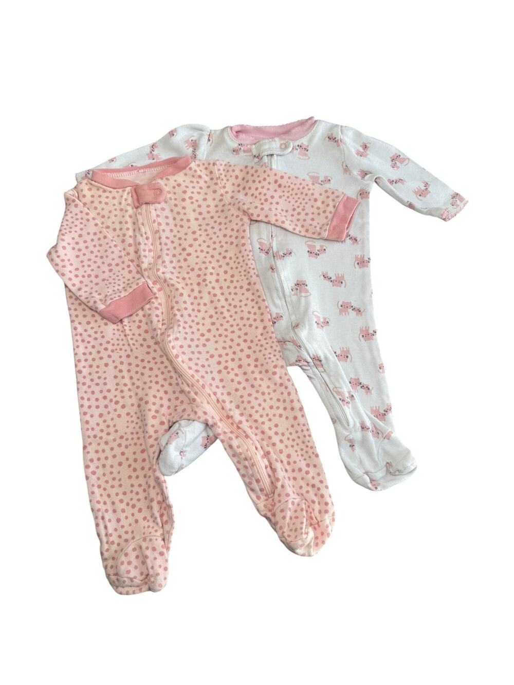 Sleepwear Bundle Baby Girl Pink Size 0-3 Months